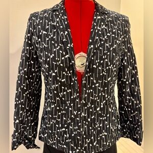 Laura Ashley Monochrome Geometric Blazer